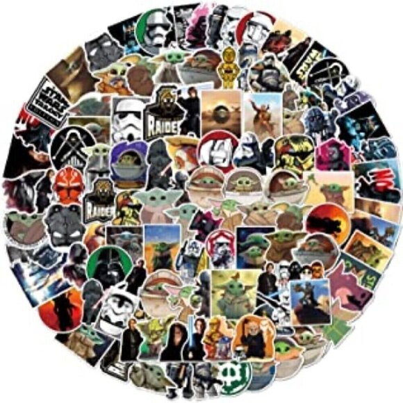 Lot of 100 Random Vinyl Star Wars Stickers - Picture 2 of 5